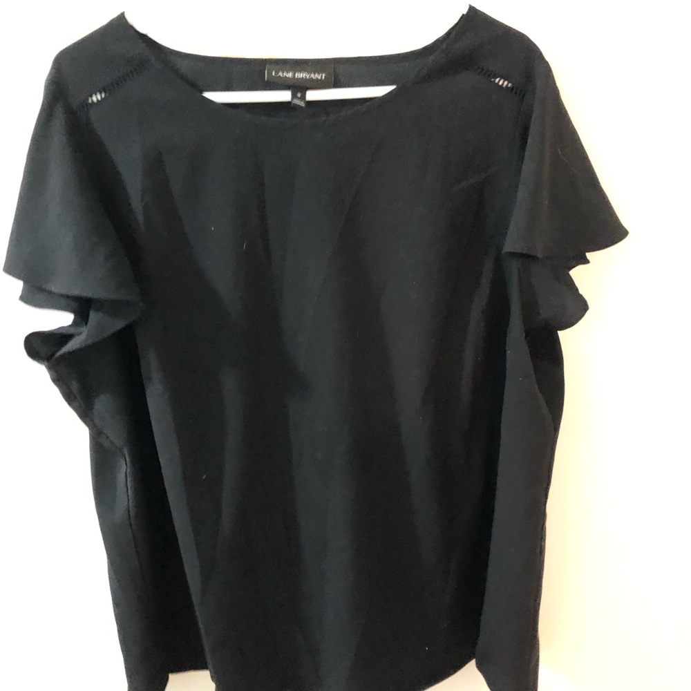 Size 18 black blouse with shoulder detail